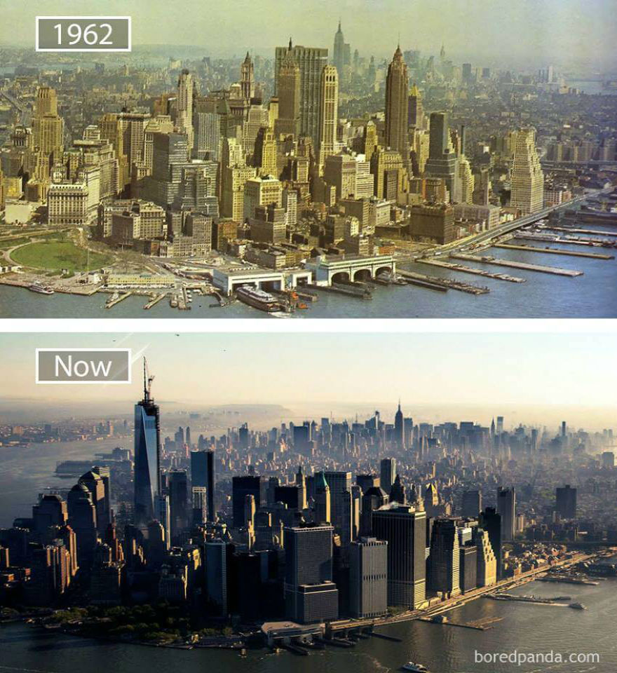 نيويورك-الولايات المتحدة الأمريكية، في عام 1962 وفي الوقت الحالي