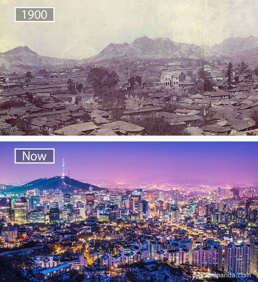 سول-كوريا الجنوبية، في عام 1900 وفي الوقت الحالي