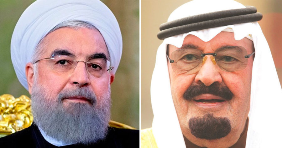 الملك عبدالله والرئيس روحاني