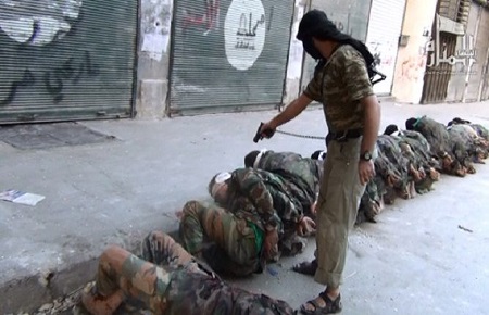 اعدام جبهة المصره لجنود سوريين