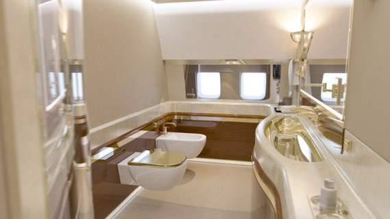 غرفة الحمام في طائرة الرئيس الروسي