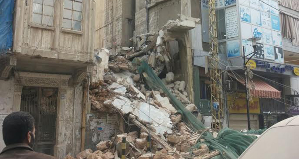 انهيار مبنى بيروت