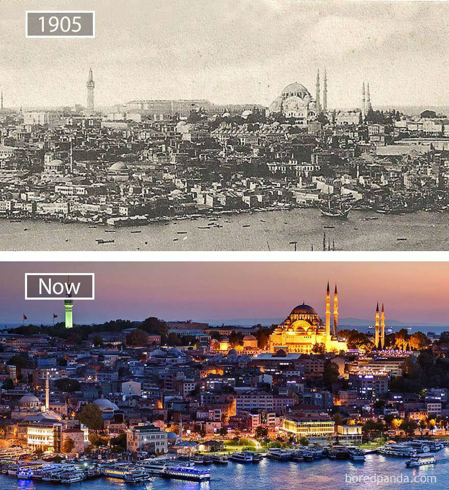 إسطنبول-تركيا، الفرق بين عام 1905 وبين الأن