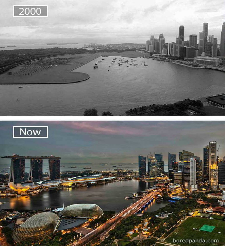 سنغافورة-جمهورية سنغافورة، الفرق بين عام 2000 وبين الأن
