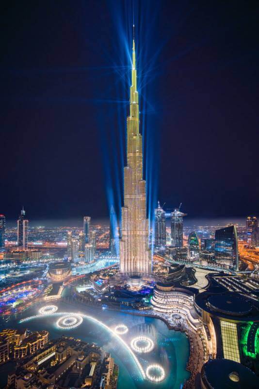 عرض الليزر في برج خليفة-دبي 2018