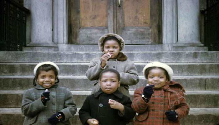 أطفال من الجانب الجنوبي في شيكاغو عام 1953