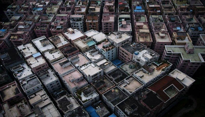 صورة للقرى الحضرية شيباي من الأعلى في الصين