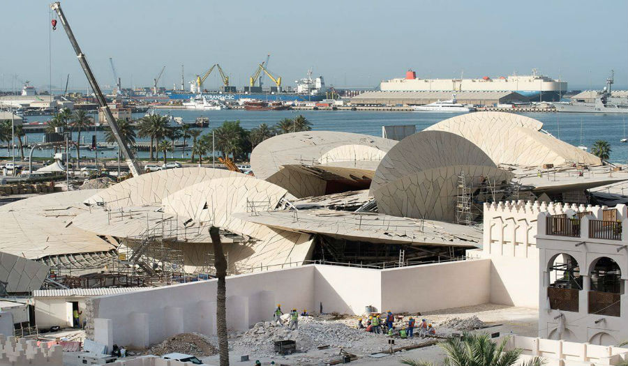 متحف قطر الوطني قيد التشييد