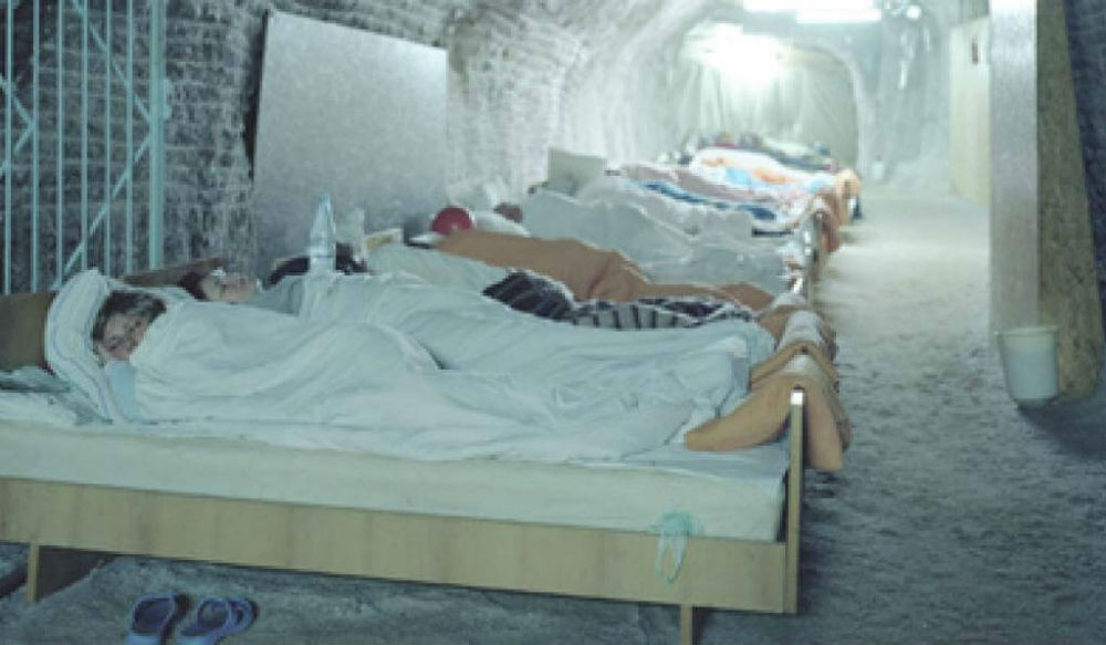 مستشفى داخل منجم «سولوتفينو» متخصص للأمراض الحساسية في سوليدار-أوكرانيا