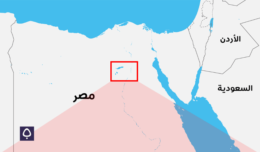 موقع شلالات «وادي الريان» وبحيرة قارون في مصر على الخريطة
