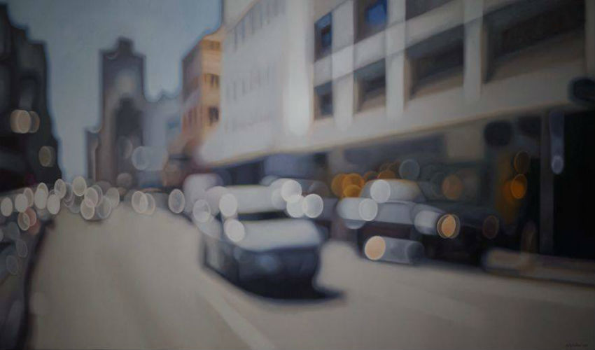 لوحة زيتية وكأنها حقيقية تبين كيف يرى ذوي النظر الضعيف السيارات-فيليب بارلو
