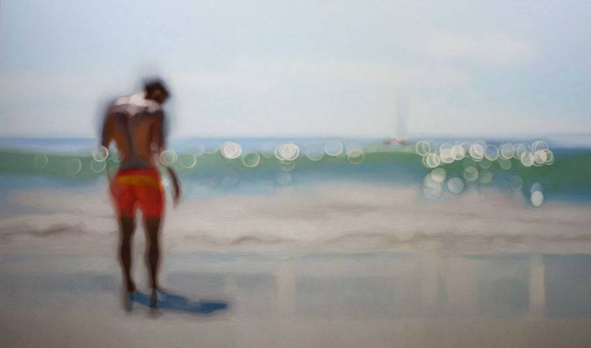 لوحة زيتية وكأنها حقيقية تبين كيف يرى ذوي النظر الضعيف الشاطئ-فيليب بارلو