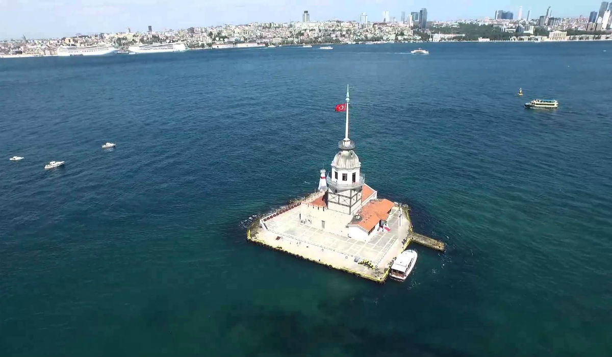 برج الفتاة العذراء في اسطنبول-تركيا