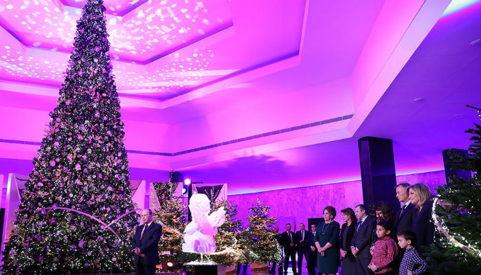 إضاءة شجرة ومغارة الميلاد في قصر بعبدا-2018، بحضور رئيس الجمهورية العماد "ميشال عون".