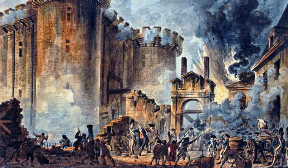 "قصر الباستيل" هو سجن أنشئ للدفاع عن باريس ومن ثم سجن للمعارضين الساسين ضد الدولة استغرق بنائه 12 سنة، كما أصبح بعد ذلك رمزاً للطغيان كما انطلقت منه الشارة الأولى للثورة.