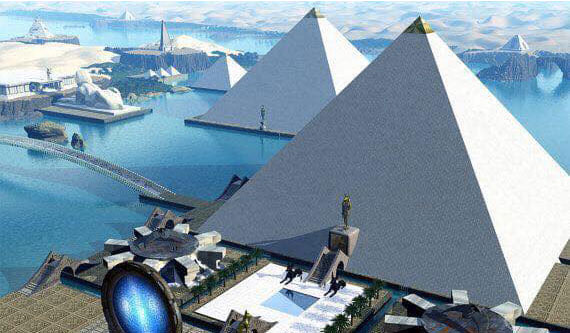 الأهرامات في زمن الحياة المصرية القديمة كما تخيلتها اللعبة الشهيرة "Assassin’s Creed Origins".