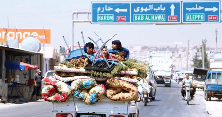 ادلب نزوح تركيا