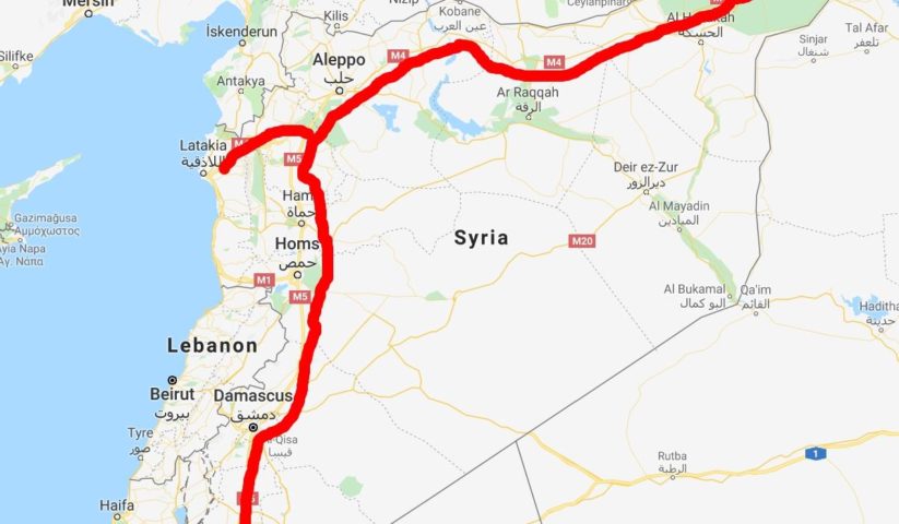 الطريق الدولي دمشق حلب