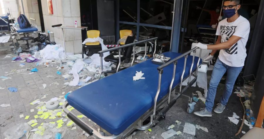 مستشفى مدمرة انفجار بيروت