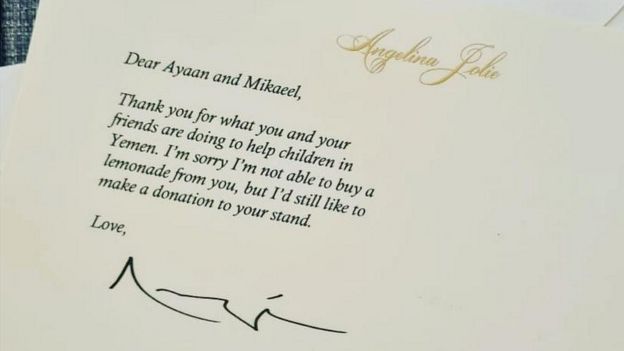 رسالة أنجلينا جولي للطفلين