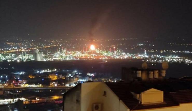 حريق مصفاة حيفا