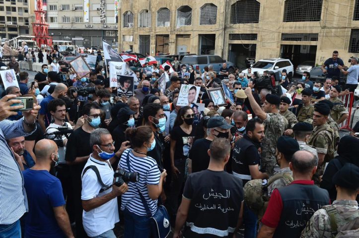 مرفأ بيروت مسيرة احتجاجية