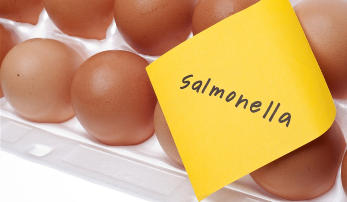 تجنب تناول البيض النيء، لأنه من الممكن ان يحتوي على السالمونيلا