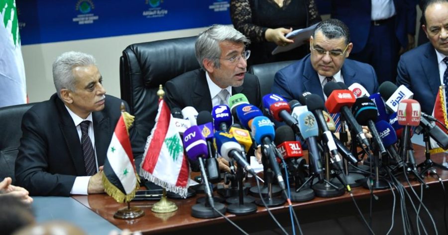 توقيع استجرار الغاز بين لبنان وسوريا