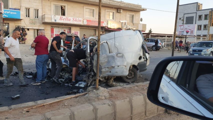 غارة اسرائيلية استهداف سيارة
