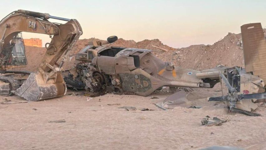 تحطم مروحية اسرائيلية في رفح