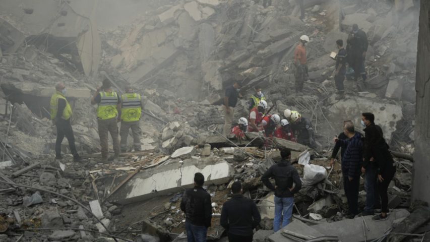 Basta Airstrike Beirut (AP)