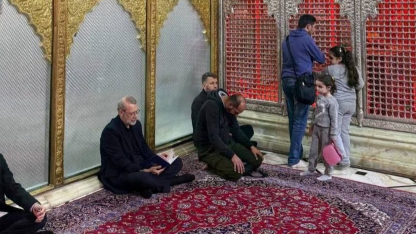 Larijani in Syria Damascus