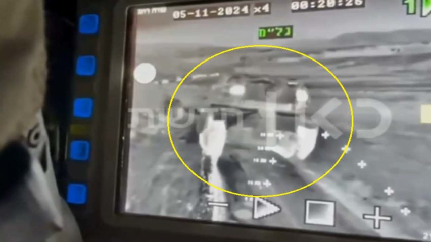 Overturned Merkava Maroun Al Ras