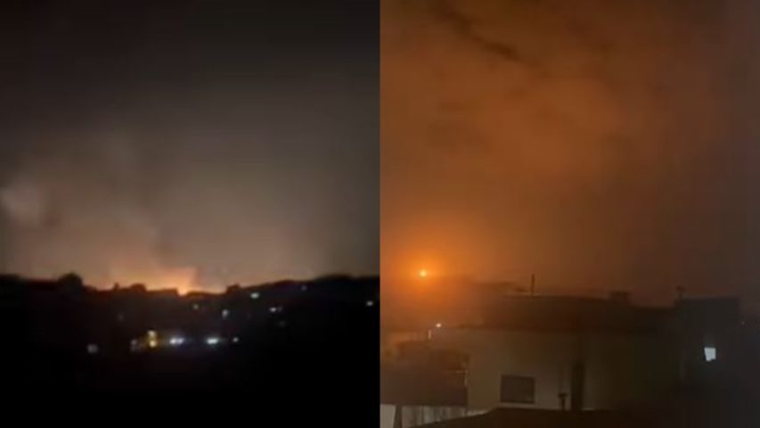 Israeli Airstrike Janta Bekaa (Screenshot/Janoubia)
