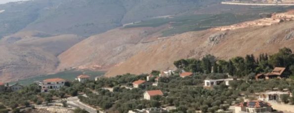 A picture taken from the Lebanese Hamames hill in the Khiam area of southern Lebanon (AFP)
