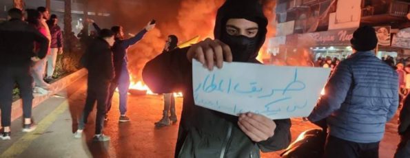 Beirut Airport Road Protest