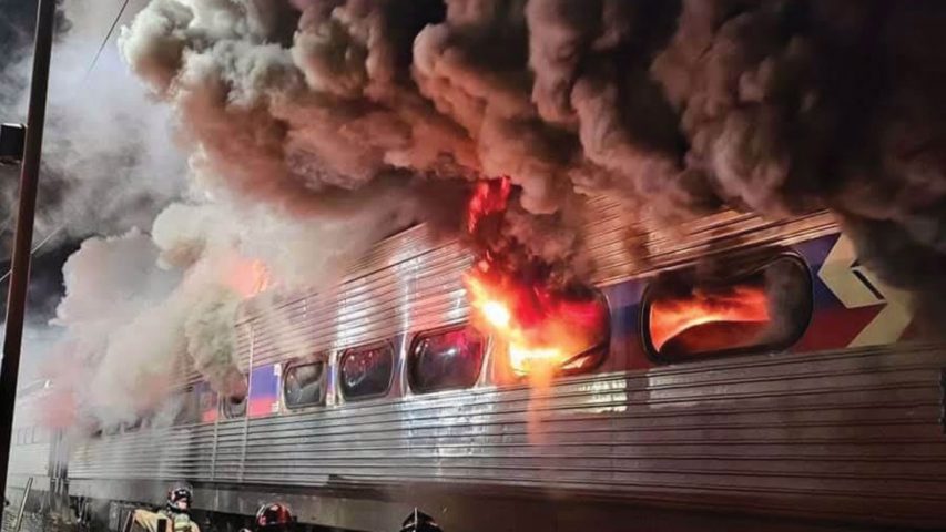 SEPTA train fire near Philadelphia