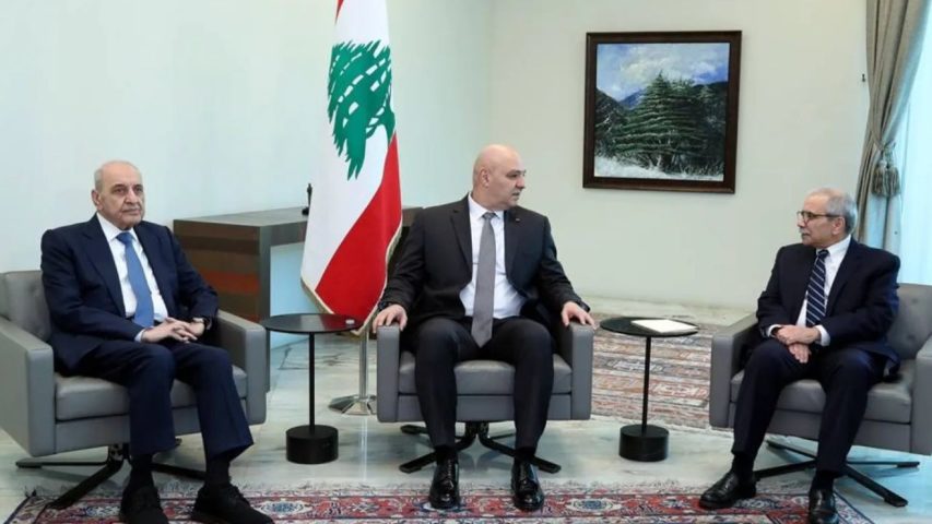 Joseph Aoun Nawaf Salam Nabih Berri