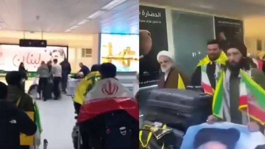 Lebanese in Iran returning to Beirut Aiport (Screenshot Janoubia)