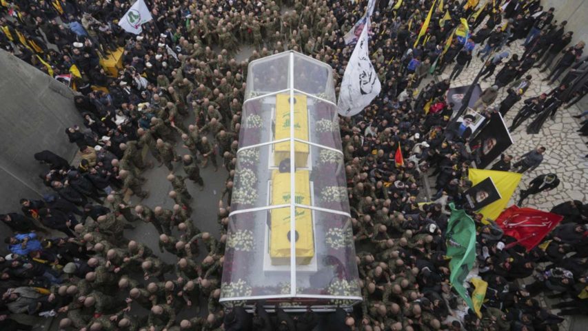 Nasrallah and Safieddine Coffins Funeral