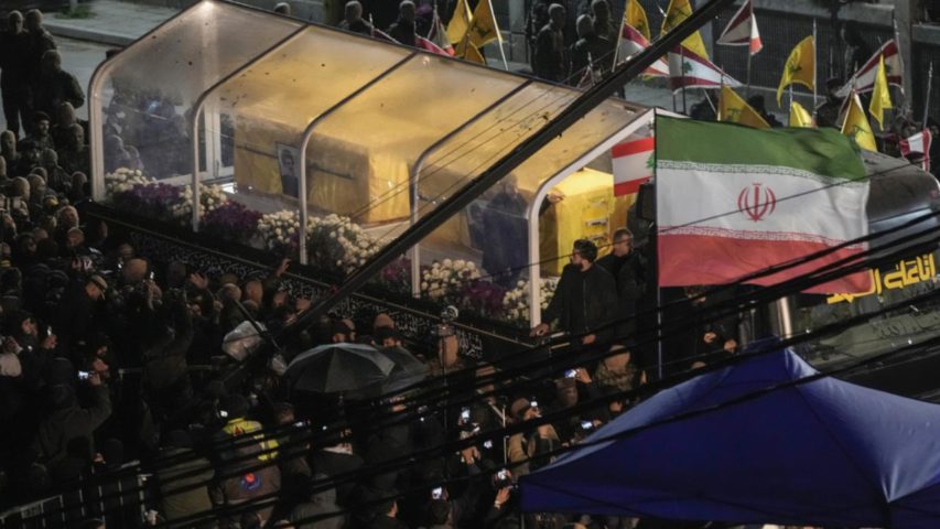 Nasrallah and Safieddine coffins