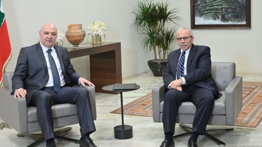 Nawaf Salam Meeting President Joseph Aoun Today (Janoubia)