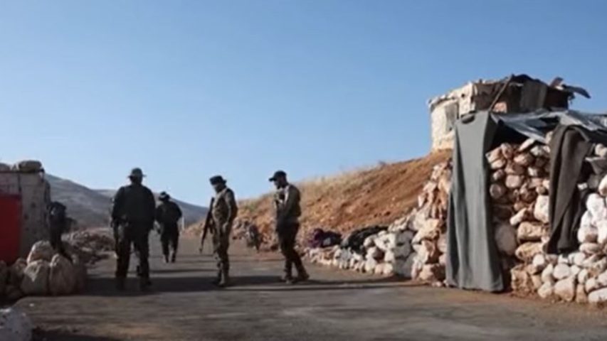 Syria Lebanon Border Armed Men (AP Video Screenshot)