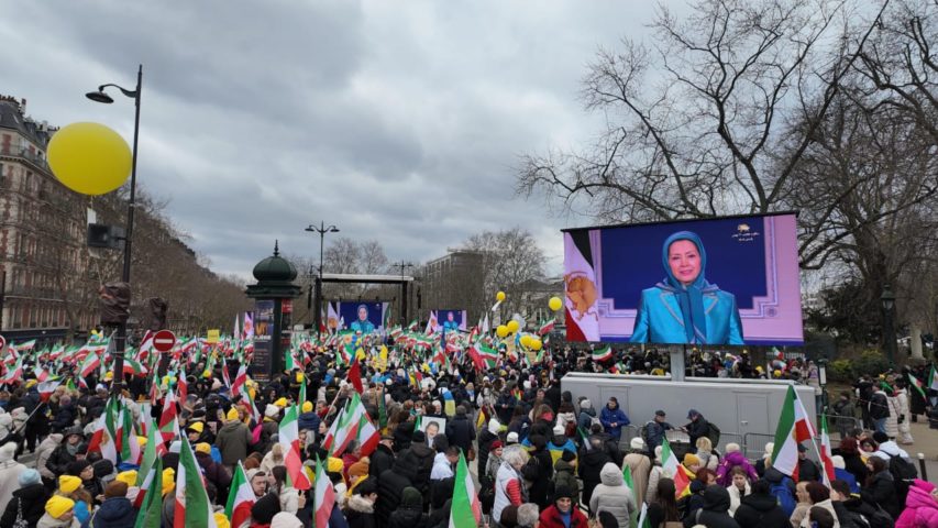 مريم رجوي تظاهرة باريس