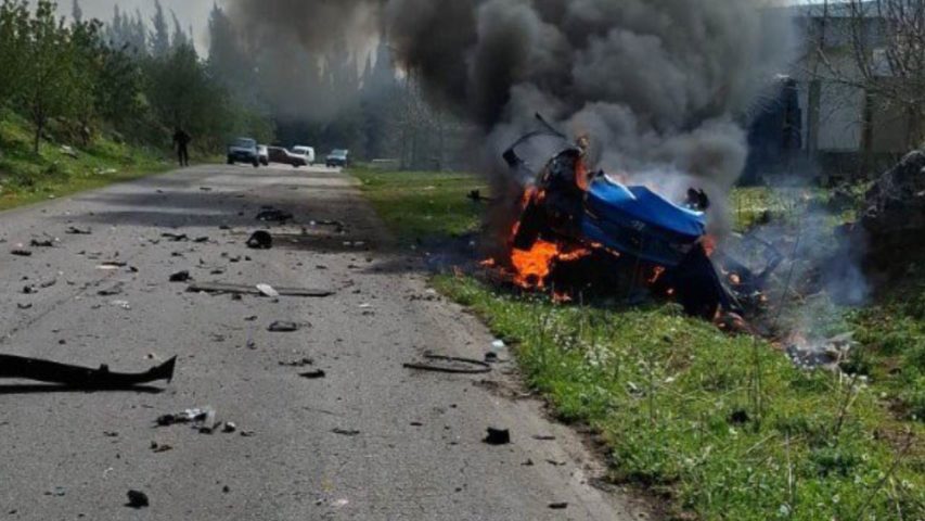 Israeli Airstrike Vehicle Deir Al Zahrani