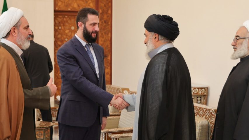 ahmed al-sharaa with Shia representatives in Syria