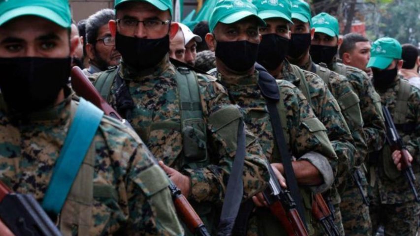 Hamas militants in Lebanon