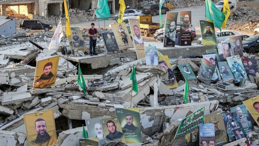 Hezbollah Martyrs Khiam Rubble (AFP)