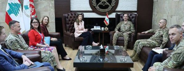 Morgan Ortagus and Rodolph Haykal (LebaneseArmy)