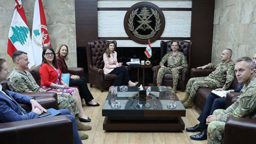 Morgan Ortagus and Rodolph Haykal (LebaneseArmy)